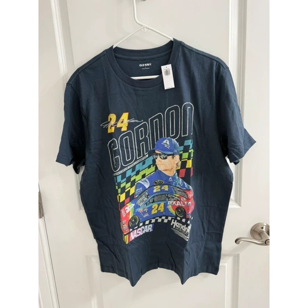 Jeff Gordon Nascar Navy T-Shirt, Size L
